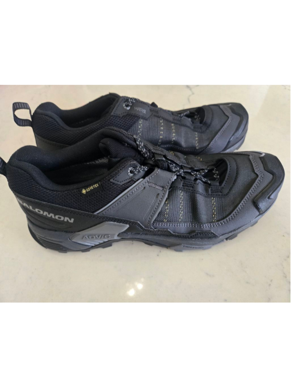 Salomon X Ultra 5 GTX Gore-Tex Hiking Shoes US 9 Black Gray Waterproof Trail - Picture 3 of 11